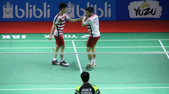 Kevin/Marcus kalahkan rekan satu negara di 32 besar Indonesia Open 2018