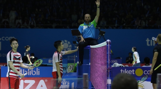 Jempol ke bawah Kevin Sanjaya untuk ganda putra Denmark
