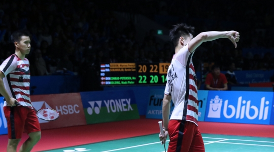 Jempol ke bawah Kevin Sanjaya untuk ganda putra Denmark