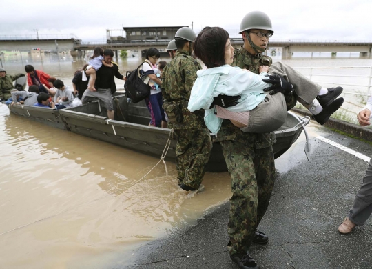 Banjir landa Jepang, 11 orang tewas dan 45 hilang