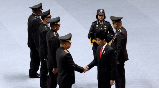 Dikawal Kapolri, Presiden Jokowi jadi inspektur di HUT ke-72 Bhayangkara