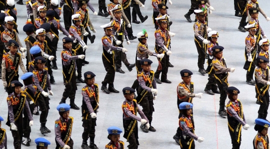 Aksi polisi cilik meriahkan peringatan HUT ke-72 Bhayangkara