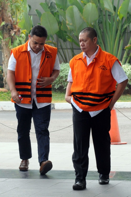 Eka Kamaludin dan Hadi Iswanto kompak hadir jalani pemeriksaan di KPK