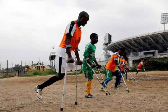 Ikuti Piala Dunia sepak bola Amputee di Meksiko, timnas Nigeria semangat latihan