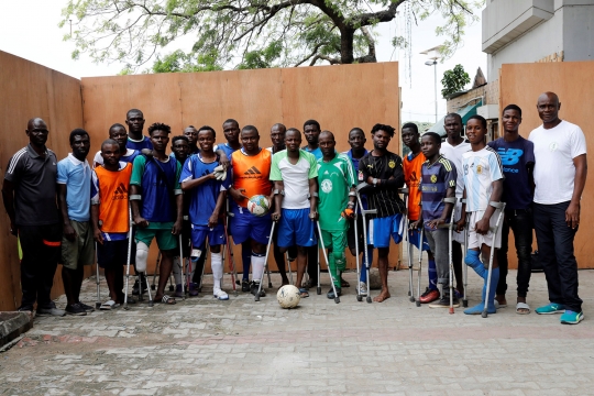 Ikuti Piala Dunia sepak bola Amputee di Meksiko, timnas Nigeria semangat latihan