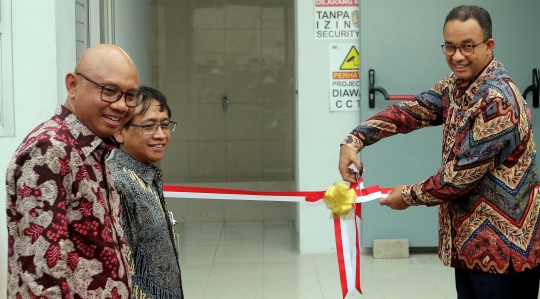 Gubernur Jakarta Anies Baswedan resmikan Gardu Distribusi Listrik MRT Jakarta