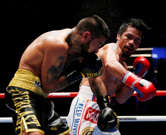 Pukulan KO Manny Pacquiao di ronde 7 robohkan petinju Argentina