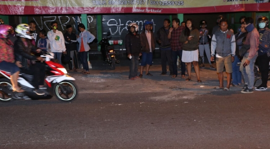 Suasana pasca baku tembak di Jalan Kaliurang Yogyakarta