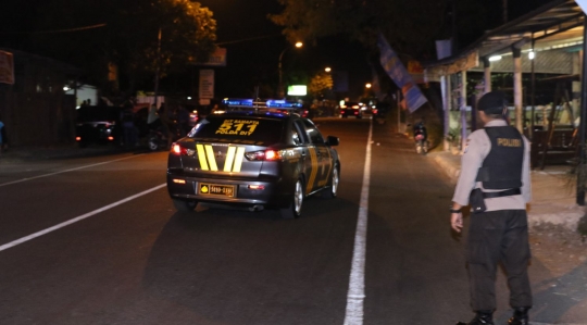 Suasana pasca baku tembak di Jalan Kaliurang Yogyakarta