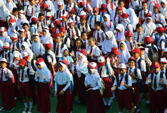 Suasana hari pertama sekolah