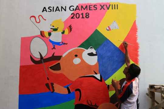 Sambut Asian Games 2018, mural hiasi kawasan Cilacap Selatan