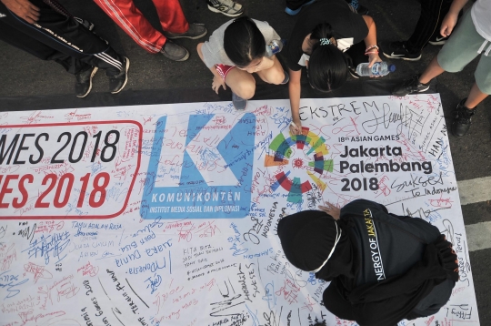Tanda tangan dukung atlet Indonesia di Asian Games 2018