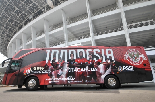 Peluncuran bus baru Timnas Indonesia