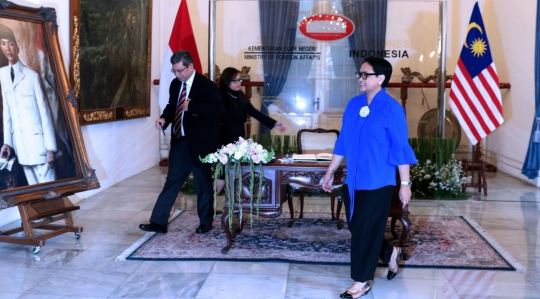 Menteri Retno terima kunjungan Menlu Malaysia di Gedung Pancasila