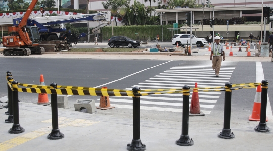 Ini wujud pelican crossing pengganti JPO di Thamrin