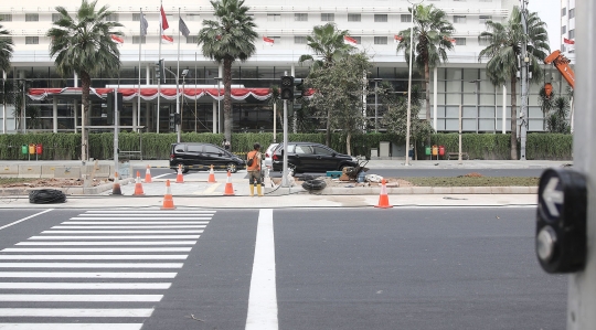 Ini wujud pelican crossing pengganti JPO di Thamrin