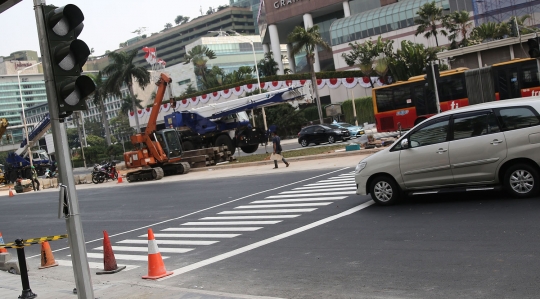 Ini wujud pelican crossing pengganti JPO di Thamrin