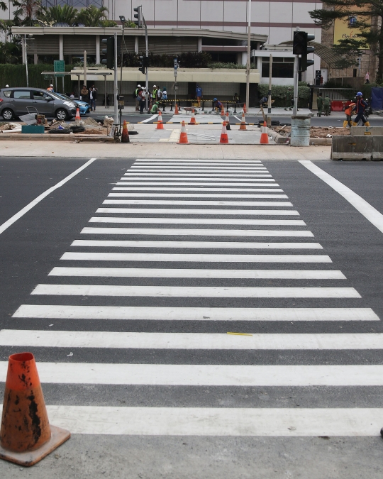 Ini wujud pelican crossing pengganti JPO di Thamrin