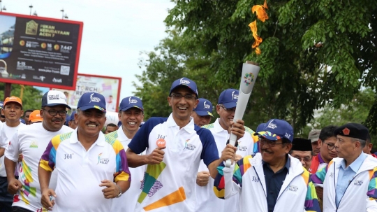 Kirab Obor Asian Games diarak keliling Banda Aceh