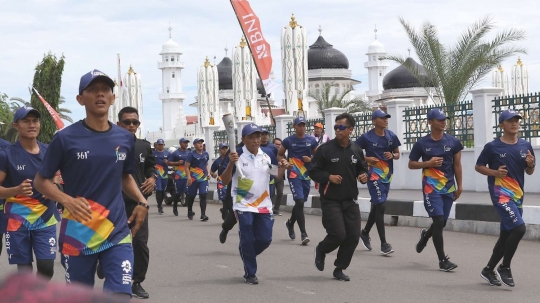 Kirab Obor Asian Games diarak keliling Banda Aceh