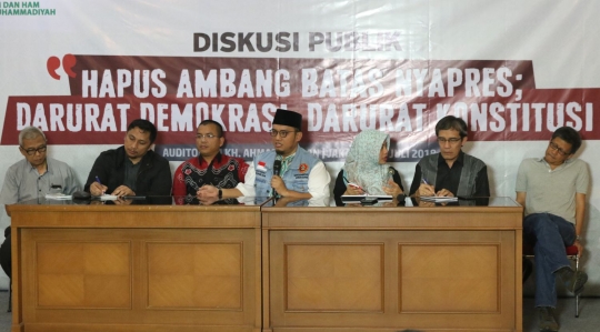 Diskusi 'Hapus Ambang Batas Nyapres, Darurat Demokrasi, Darurat Konstitusi'