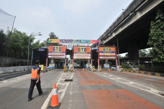 Simulasi penutupan gerbang tol untuk Asian Games 2018