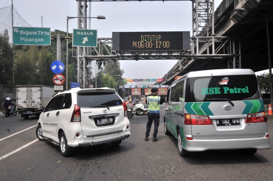 Simulasi penutupan gerbang tol untuk Asian Games 2018