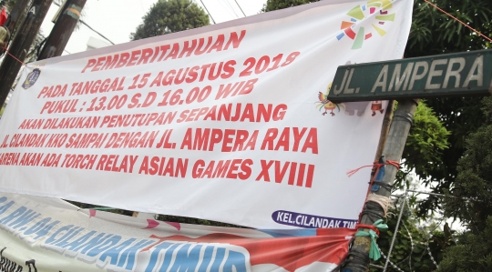 Sejumlah ruas jalan Ibu Kota akan ditutup selama pawai obor Asian Games