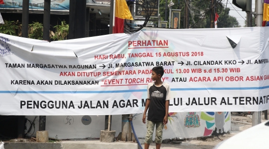 Sejumlah ruas jalan Ibu Kota akan ditutup selama pawai obor Asian Games