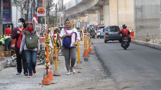 Imbas proyek MRT, Jalan Panglima Polim Raya menyempit