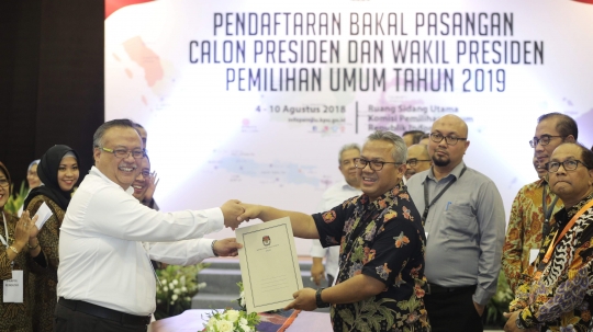 Simulasi pendaftaran capres dan cawapres di KPU