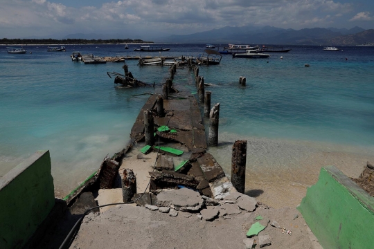 Kesunyian Gili Trawangan seusai diguncang gempa