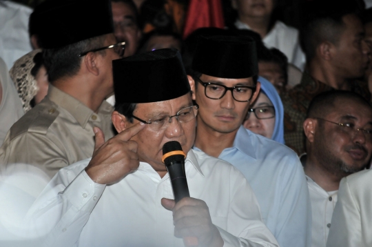 Deklarasi Prabowo dan Sandiaga Uno sebagai capres-cawapres