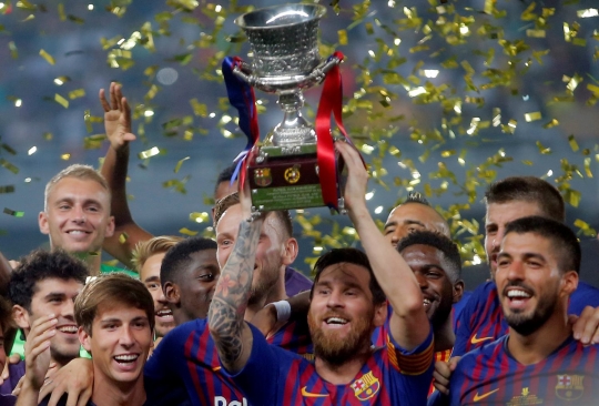 Tekuk Sevilla, Barcelona juara Piala Super Spanyol