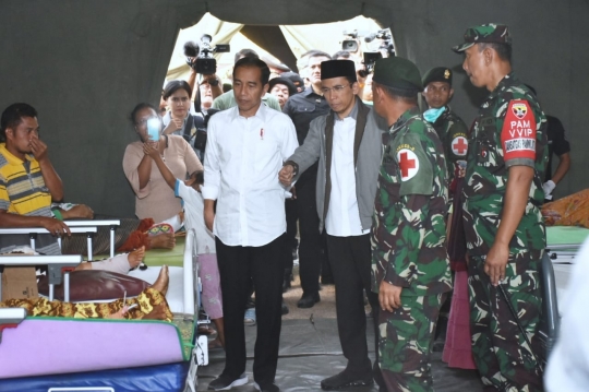 Jokowi jenguk korban gempa Lombok