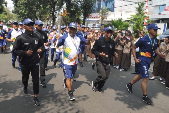 Menkoinfo dan Wali Kota Bogor arak obor Asian Games 2018