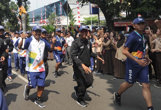 Menkoinfo dan Wali Kota Bogor arak obor Asian Games 2018