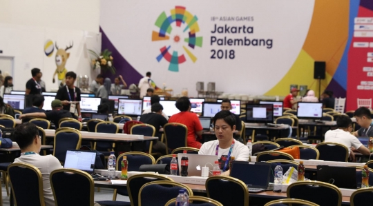 Mengintip pusat pemberitaan Asian Games 2018 ke berbagai negara di Senayan