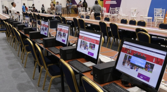 Mengintip pusat pemberitaan Asian Games 2018 ke berbagai negara di Senayan