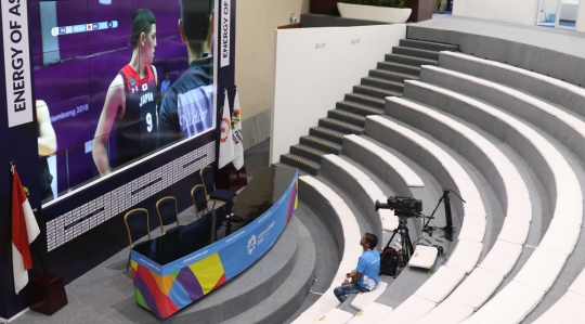 Mengintip pusat pemberitaan Asian Games 2018 ke berbagai negara di Senayan