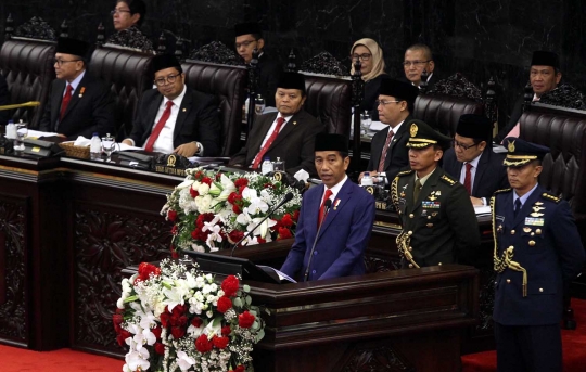 Presiden Jokowi paparkan kinerjanya di Sidang Tahunan MPR