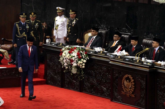 Presiden Jokowi paparkan kinerjanya di Sidang Tahunan MPR