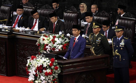 Presiden Jokowi paparkan kinerjanya di Sidang Tahunan MPR