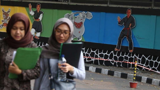 Mahasiswa UNJ sambut Asian Games dengan mural