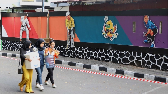 Mahasiswa UNJ sambut Asian Games dengan mural