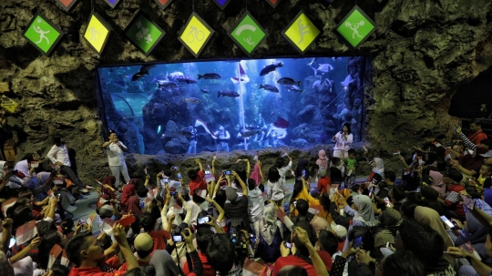 Melihat momen pengibaran bendera HUT RI di Seaworld