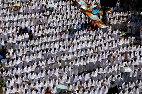 Penampakan jutaan jemaah haji wukuf di Arafah