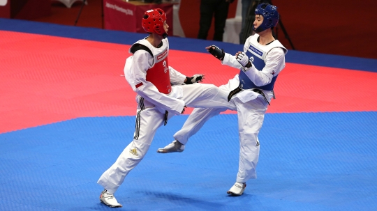 Ibrahim Zarman takluk dari taekwondoin Korea Selatan