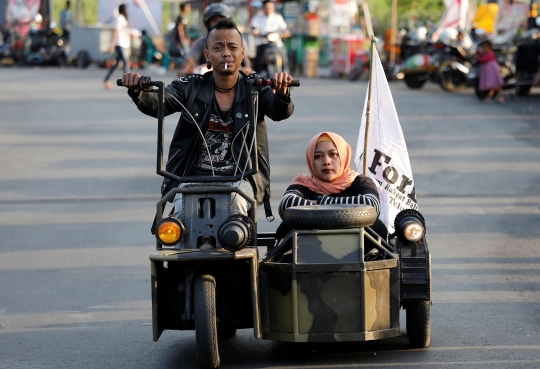 Potret penggila Vespa ekstrem di Indonesia