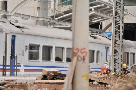 Progres proyek Double Double Track Manggarai-Jatinegara